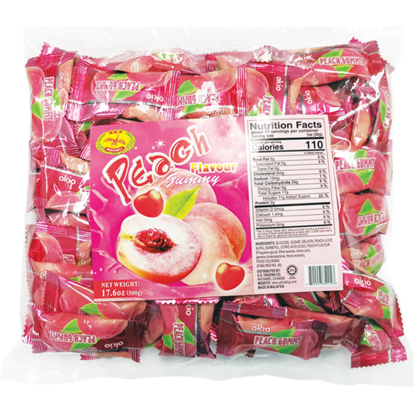 Okio Gummy Candy Strawberry Peach Pineapple Grape Mango Bulk