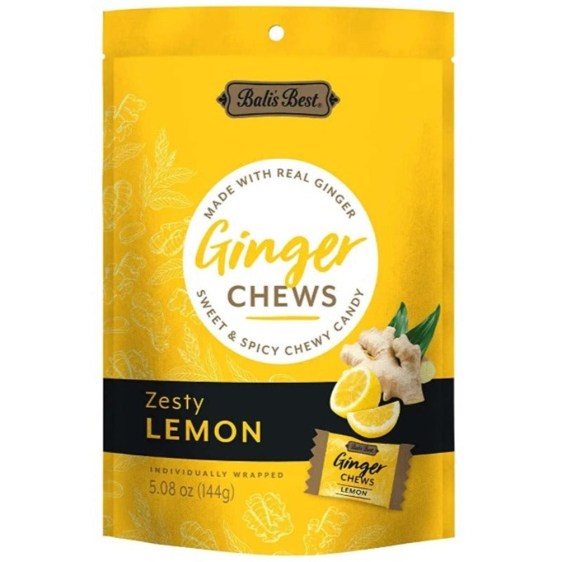 Balis Best Lemon Ginger Chews 5.08 oz Auntie K Candy