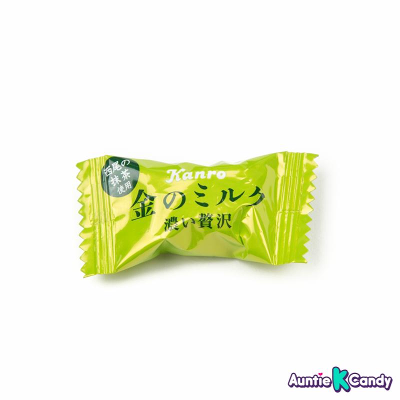 Kanro Japan Premium Hokkaido Matcha Green Tea Milk Hard Candy Hard Kanro Piece. Wrapped