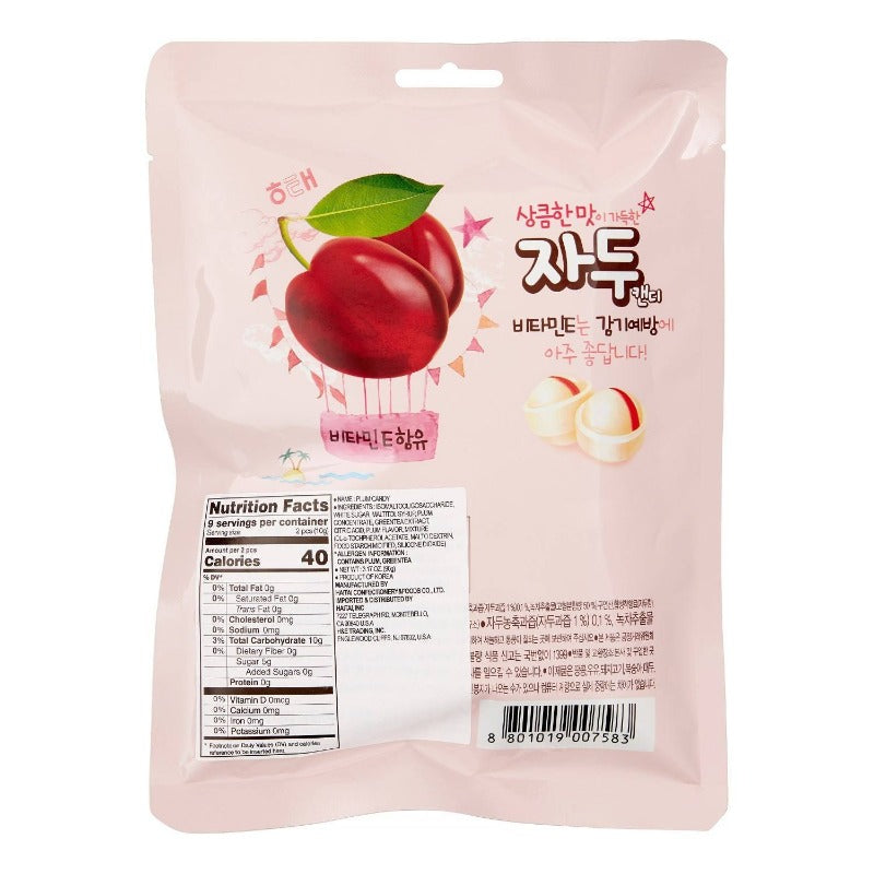 Haitai Sweet Plum Hard Candy Korean Back Packaging