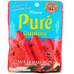 A package of Kanro Pure Gummy Watermelon flavored gummy candy, featuring a bright blue and red stand-up pouch with watermelon graphics and yellow branding text.