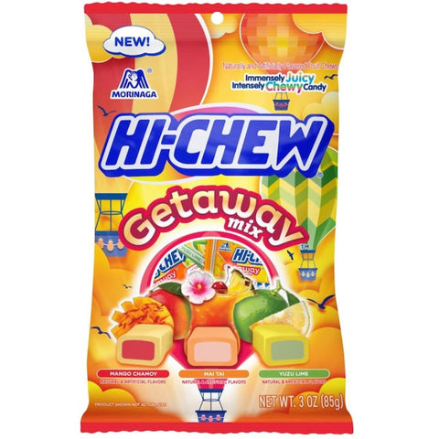 Morinaga Hi-Chew Getaway Mix Chewy Candy with Mango Chamoy, Mai Tai, Yuzu Lime