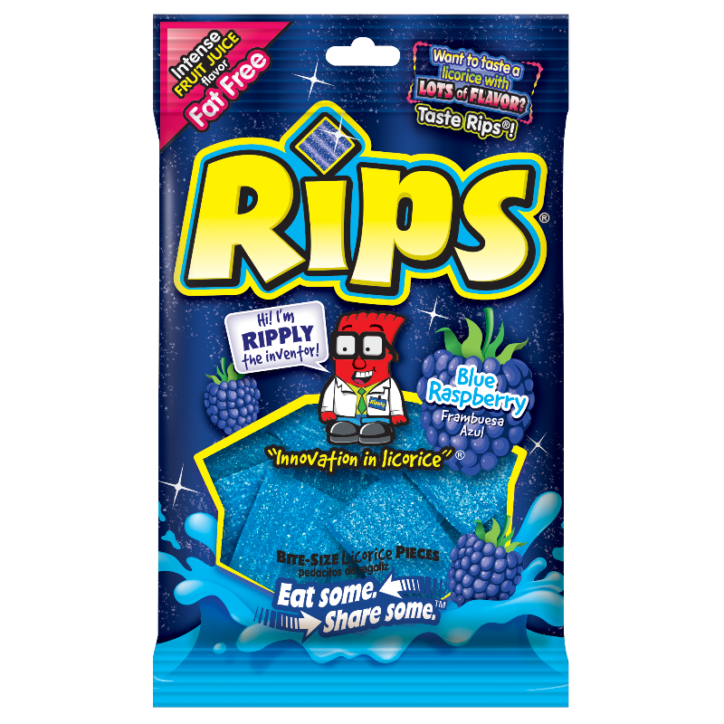 Rips 4 oz Bite-Size Licorice - Rippin Reds Rips 4 oz Bite-Size Licorice - Rippin Reds