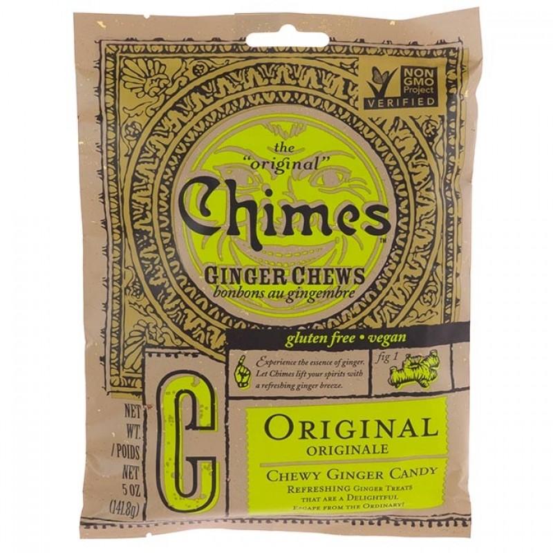 Chimes Original Ginger Chews Chewy Candy, 5 oz Chewy Chimes  Packaging Front