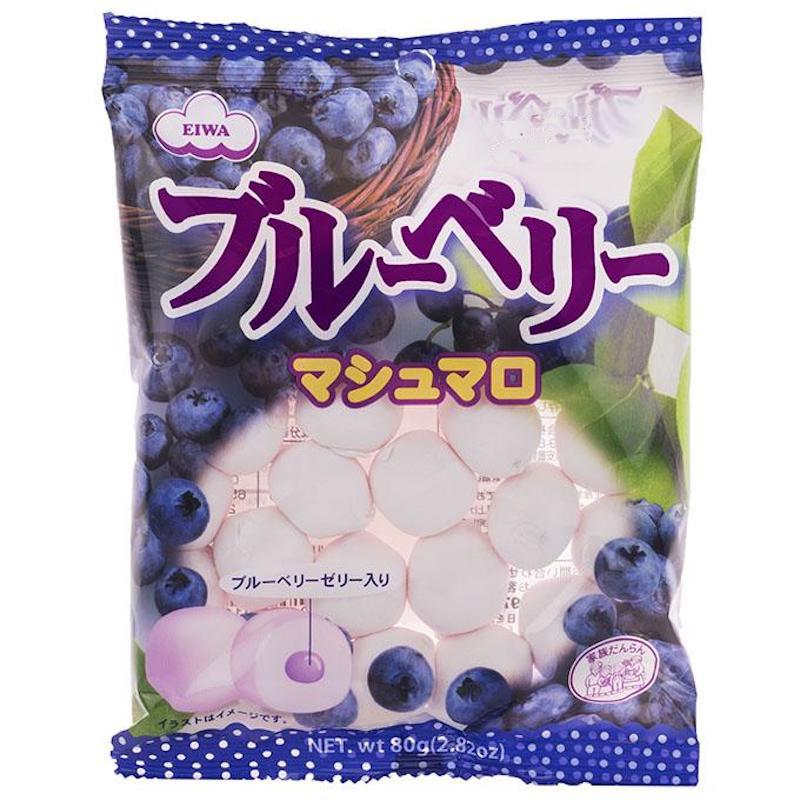 EIWA Marshmallow Soft Chewy Jelly Blueberry Filling 2.82 oz Front Packaging
