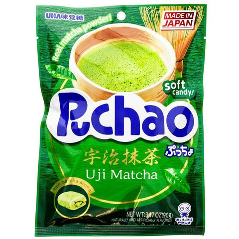 Uha Puccho Puchao Uji Matcha Green Tea Chewy Candy Front Packaging
