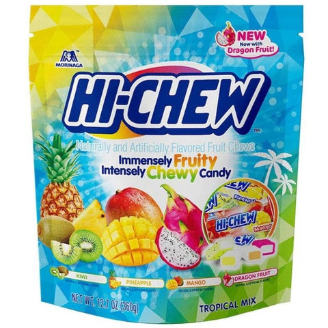 hi chew tropical stand up pouch with dragonfruit Front Packaging