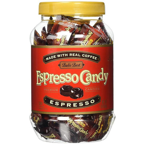 Bali's Best Espresso Coffee Hard Candy Jar, 100 pieces Packaging Front