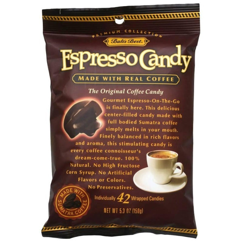 Bali's Best Espresso Candy Centerfilled Coffee Hard Packaging Front