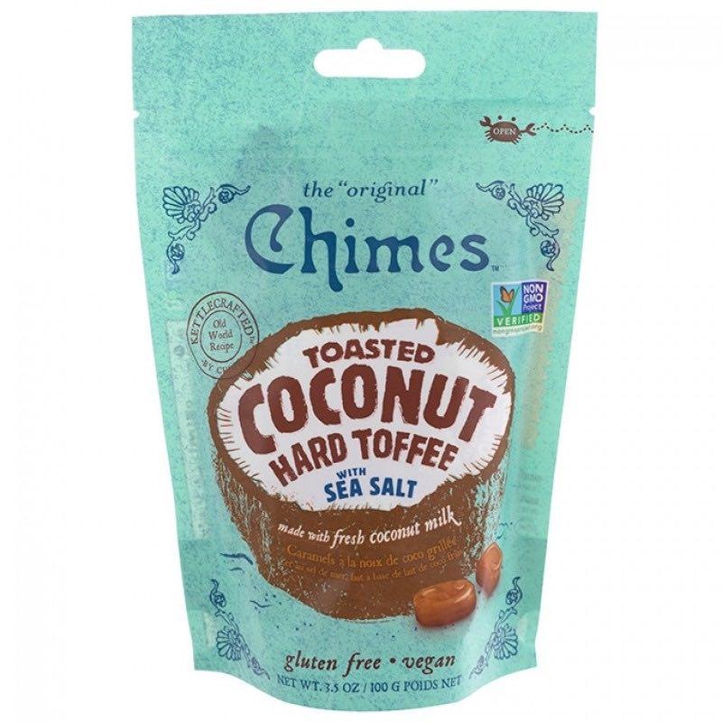 Chimes Toasted Coconut Hard Toffee Candy with Sea Salt, 3.5 oz Packaging Front