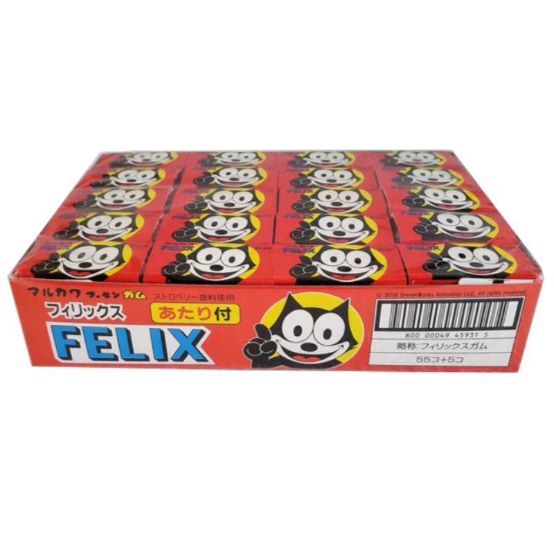 Marukawa Japan Felix the Cat Bubble Gum Strawberry Flavor Auntie K Candy