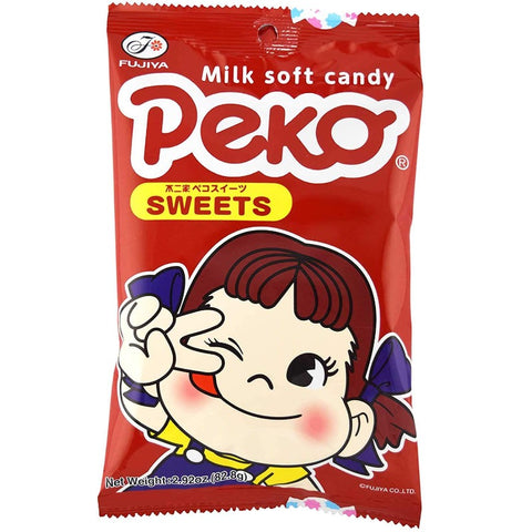 Fujiya Peko Sweets Milk Candy Front Packaging