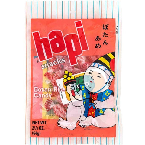 Hapi Botan Rice Candy, 2.25 oz, 18 pieces Chewy Hapi  Front Packaging