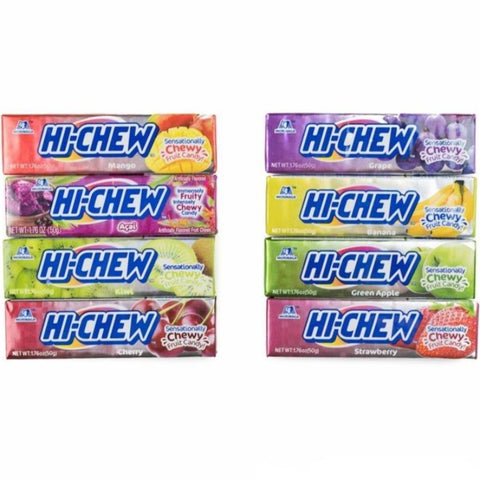 Morinaga Hi Chew Bar 10 pcs Banana Kiwi Grape Strawberry Mango Apple Acai Watermelon Chewy Morinaga 