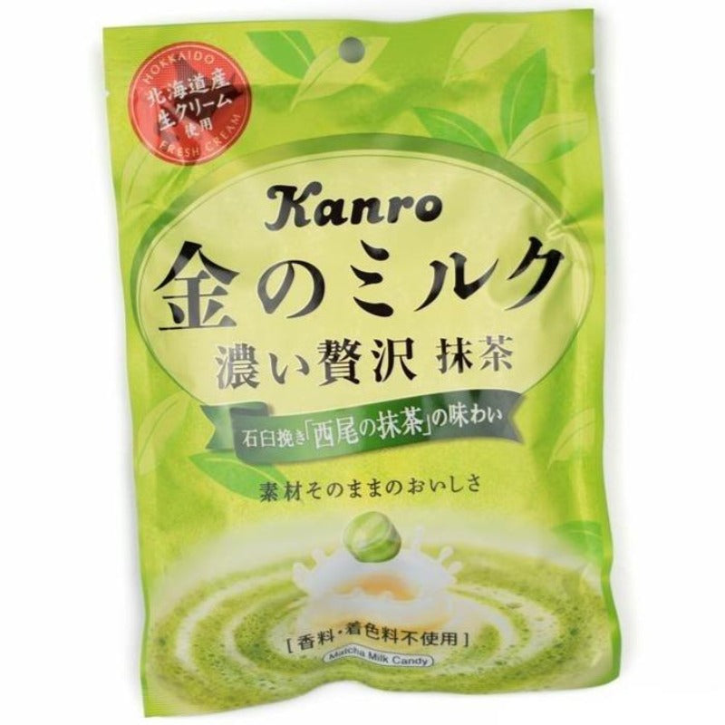 Kanro Japan Premium Hokkaido Matcha Green Tea Milk Hard Candy Hard Kanro Front Packaging