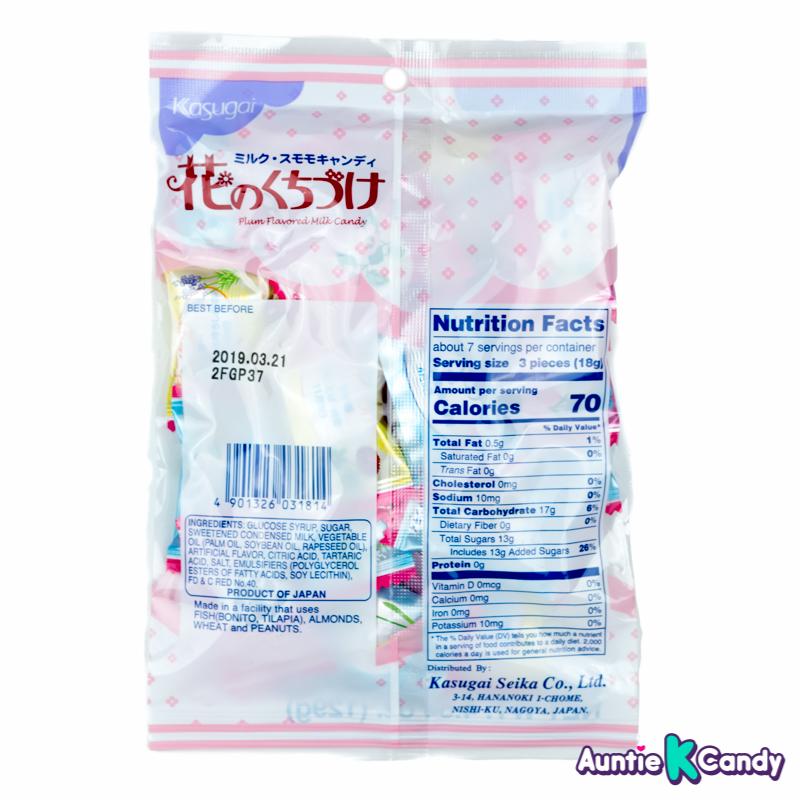 Kasugai Flower Kiss Plum Flavored Milk Hard Candy Japan Auntie K Candy