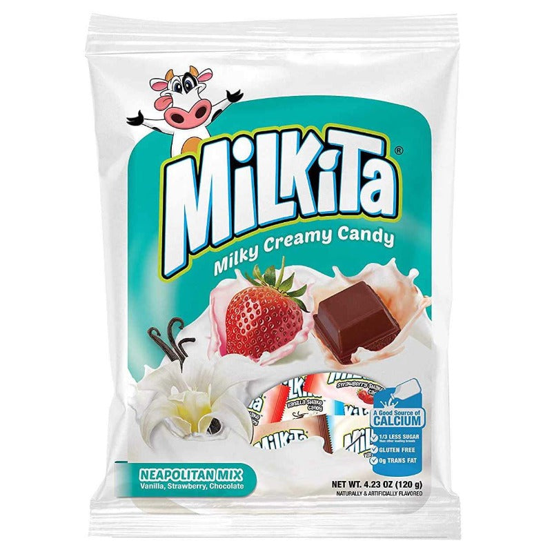 milkita neapolitan mix chewy milk candy Front Packaging