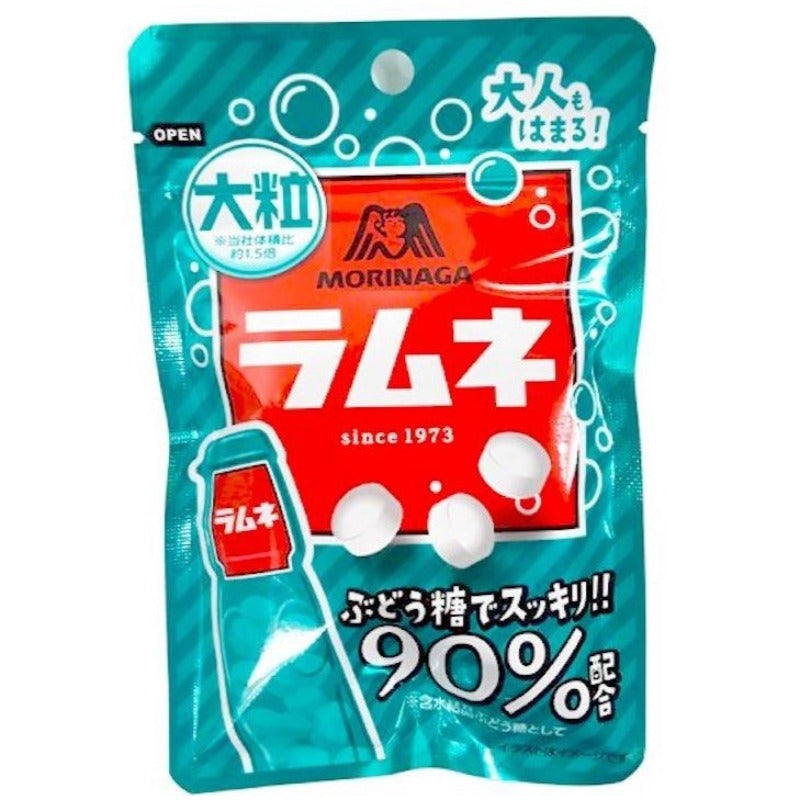 Morinaga Japan Ramune Soda Fizzy Hard Candy Bag, 1.5 oz Front Packaging
