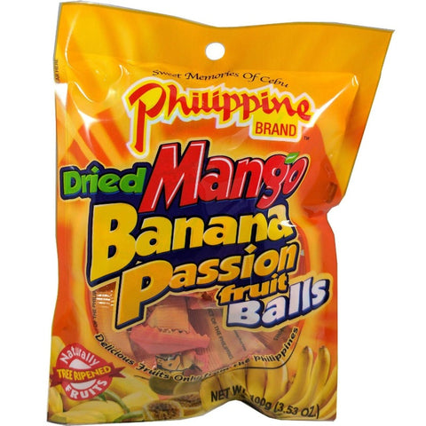 philippine brand dried mango banana passionfruit ball Front Packaging