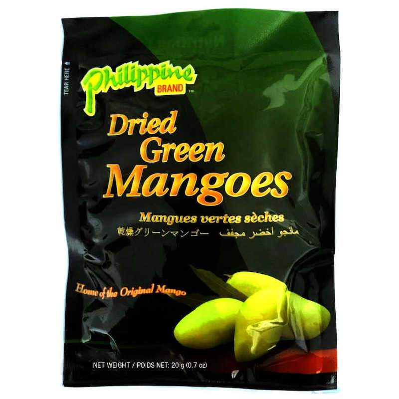 Philippine Dried Green Mangoes Mango Chewy Fruit Treats 0.7 oz Front Packaging