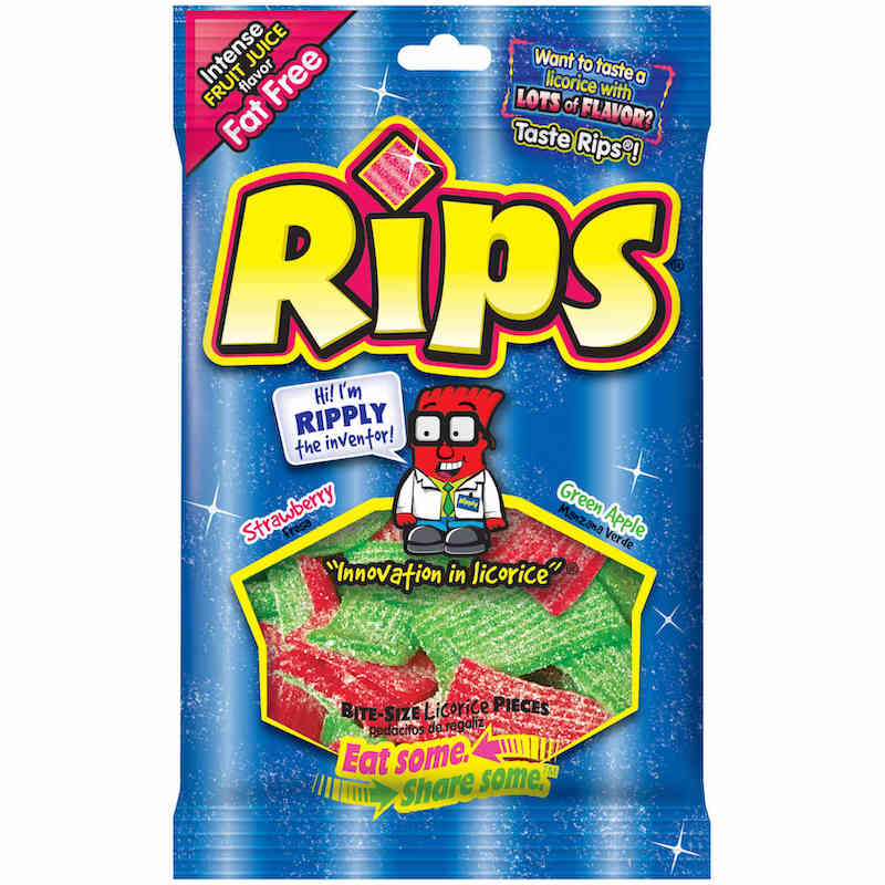 Rips 4 oz Bite-Size Licorice - Rippin Reds Rips 4 oz Bite-Size Licorice - Rippin Reds