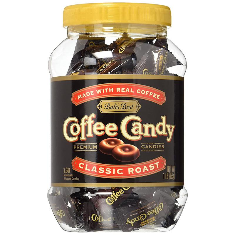 Bali's Best Classic Roast Original Arabica Coffee Hard Candy Jar, 100 pieces Packaging Front