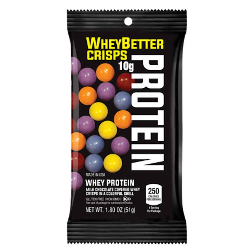 Kimmie Candy Whey PRotein Crisps Front Packaging