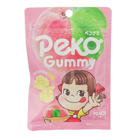 Fujiya Peko Peach Gummy Front Packaging