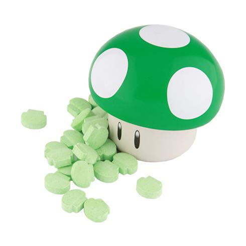 Nintendo Mario Mushroom Sours Hard Candy Tin, Green or Red Hard Boston America Green 