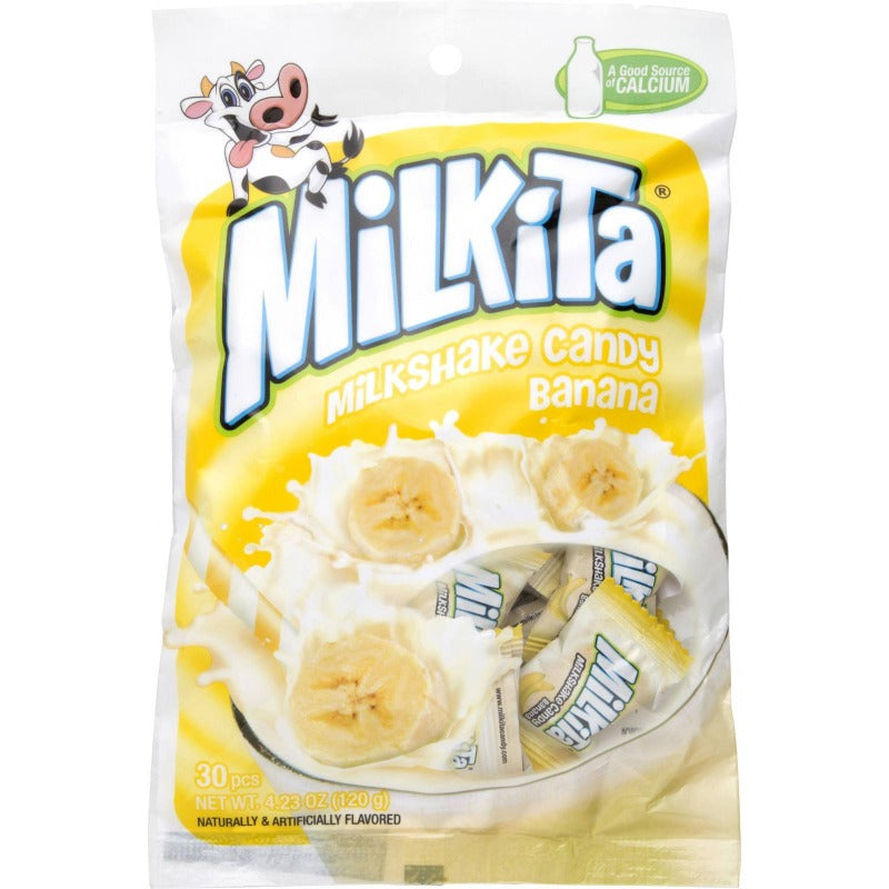 Milkita Banana Chewy Candy Milkshake Front Packaging