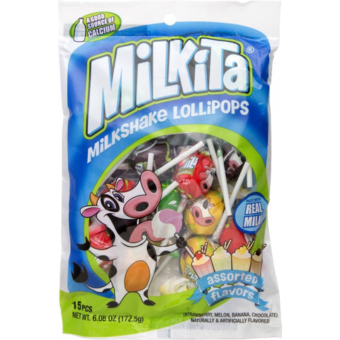 Milkita Milkshake Lollipops Unican Front Packaging