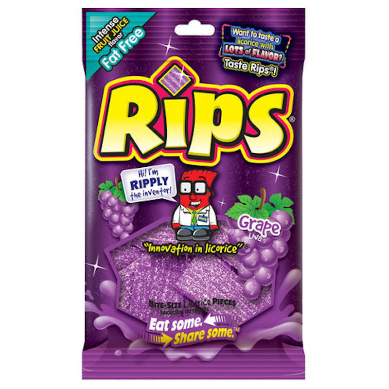 Rips 4 oz Bite-Size Licorice - Rippin Reds Rips 4 oz Bite-Size Licorice - Rippin Reds